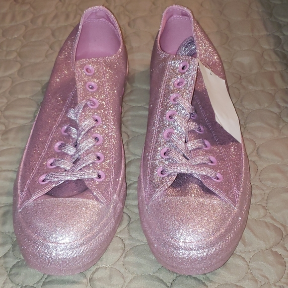Converse Shoes - WOMAN'S PINK GLITTER SIZE 12 CONVERSE